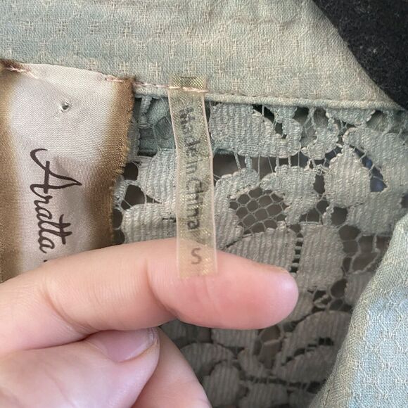 Aratta Silent Journey Tunic Womens Small Ombré Button Front Lace Anthropologie - Picture 5 of 13